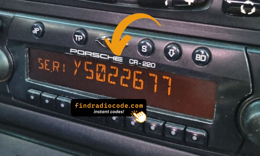 Porsche Becker serial number display on screen